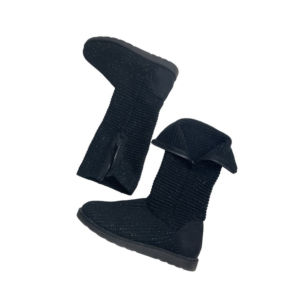Women’s SO Black Sparkly Sweater Boot Size 9M - Picture 1 of 9